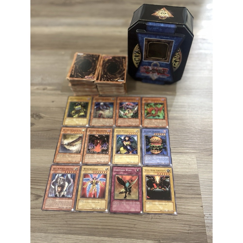 Yu-Gi-Oh! 108 Card Bulk Lot + Vintage Collector Tin Unlimited Edition TCG